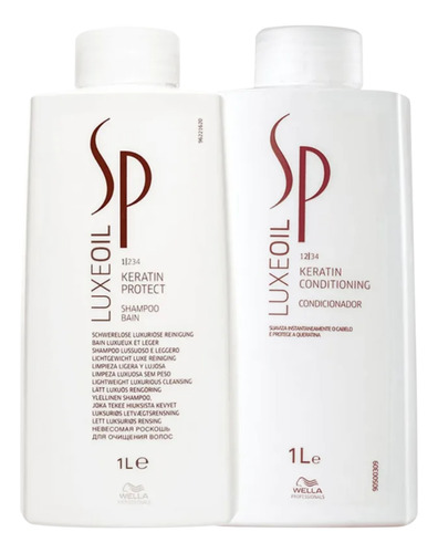 Wella Luxeoil Keratin Protect Kit Shampoo & Cond 1litro