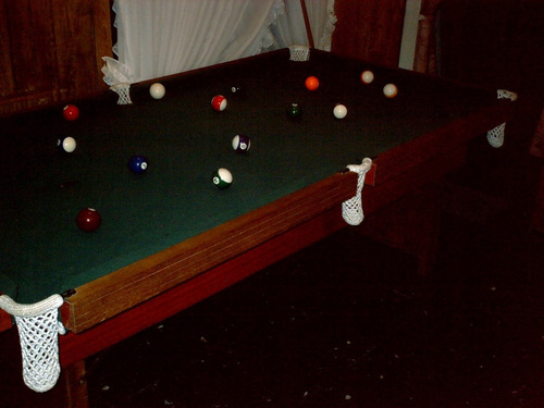 Mesa De Pool Amateur En Madera Maciza Completa