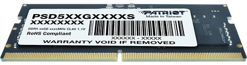 Serie Patriot Signature Line Ddr5 De 16 Gb (1 X 16 Gb) 4800