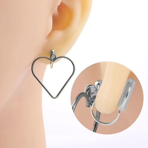 10 Convertidores De Pendientes Con Clip No Perforados,