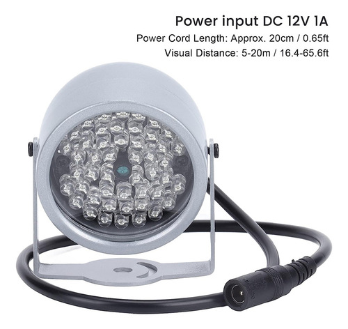 Iluminadores Ir, Visión Nocturna, Luz Infrarroja, 48 Led, Ni