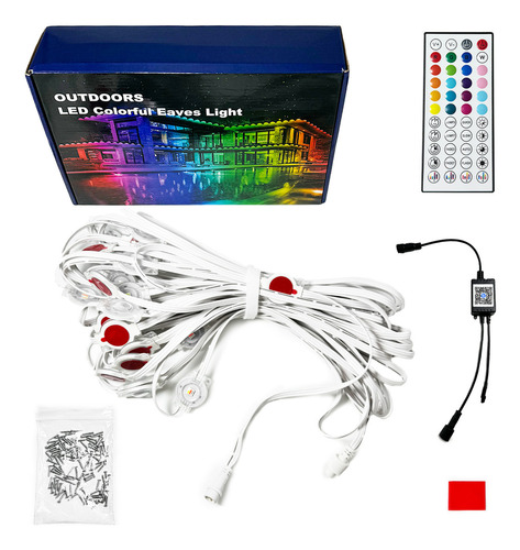 Luz Decorativa Rgb Para Alero 18m 30 Perlas De Lámpara Ip67