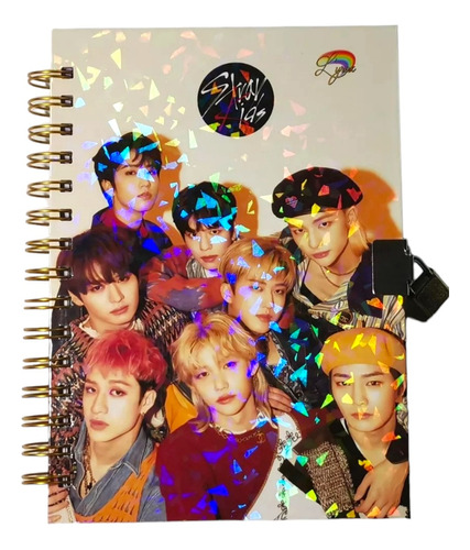 Stray Kids Diario De Vida Con Candado Holografico Kpop