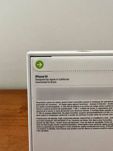Apple iPhone 14 128gb Meia Noite - Lacrado E Com Nota Fiscal