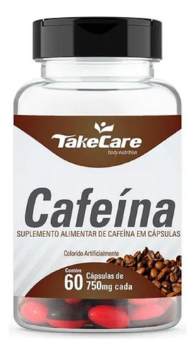Cafeína Pura 60 Cápsulas Gel  Takecare
