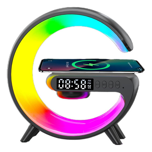 Cargador Inalámbrico De Noche Con Luz Led, Lámpara, Altavoz