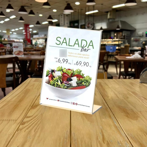 Display De Mesa De Acrilico Folha A3 L Vertical 15 Uni