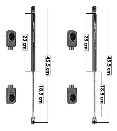 Kit-2 Amortiguadores Vidrio Spart Gmc Jimmy 83 A 94