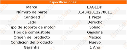 1) Soporte Motor Der Peugeot 207 Compact 4 Cil 1.4l 09/11