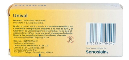 Unival 1g Caja Con 40 Tabletas