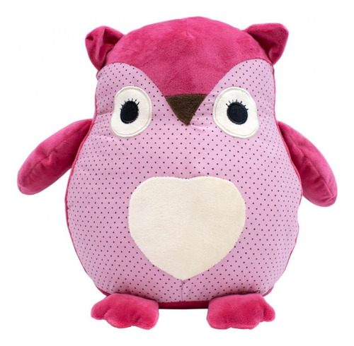 Búho de peluche rosa 27 cm