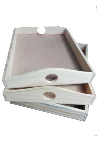 Bandejas En Madera Desayuno Artesanos 30x50 Cms