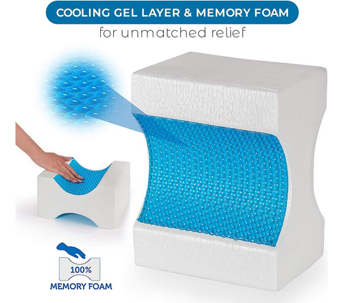 Abco Tech Almohada De Espuma Viscoelástica Para Rodillas Con