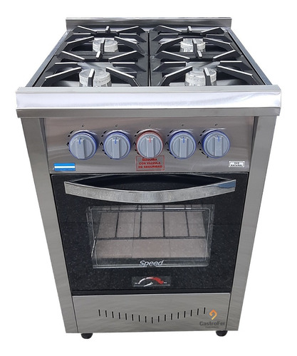 Imagen 2 de 8 de Cocina Industrial Speed 4 H 55 Cm Visor + Campana Circular