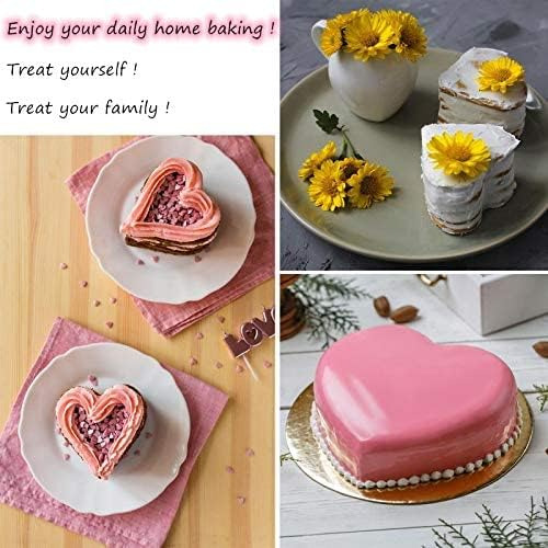 Moldes Para Pasteles En Forma De Corazón De Taounoa De 4 Pul