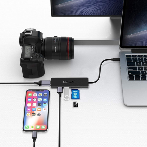 Imagen 4 de 7 de Hub Usb-c - 2 Port Usb 3.0 - Hdmi 4k 30hz Lector Sd/microsd