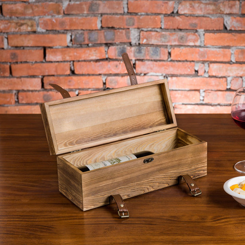 Caja De Madera Para Botella De Vino Estilo Vintage Marrón Co