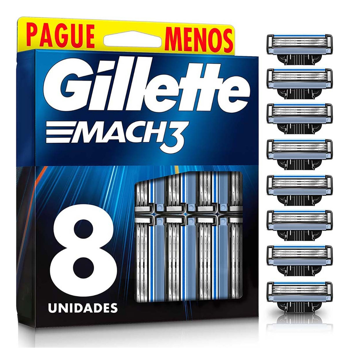 Cartucho De Rastrillo Gillette Mach3, 8 Uds