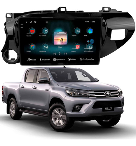 Multimidia Aikon Fóton G3 Hilux 2017/2024 12+256gb 2k 10p