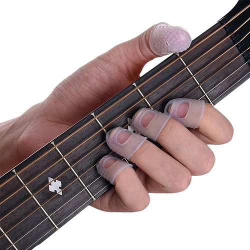 Imagen 5 de 5 de Protectores De Dedos De Silicona Para Guitarra Y Bajo