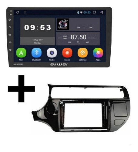 Radio Aiwa 9 Pulgadas 2gb/32gb Carplay + Bisel Kia Rio S/b