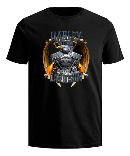 Playera Retro Harley Davidson Chopper Moto Aguila Rock Eagle