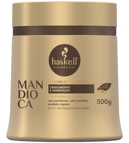 Máscara Hidratante Mandioca Haskell Crescimento Brilho 500g