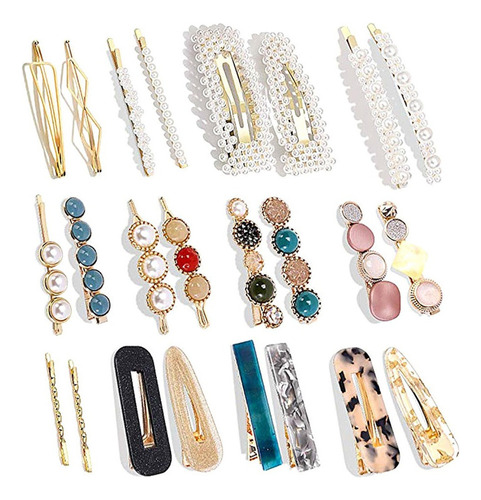 24pcs / Set Pinzas For El Cabello Con Perlas Chic Bo Pinzas