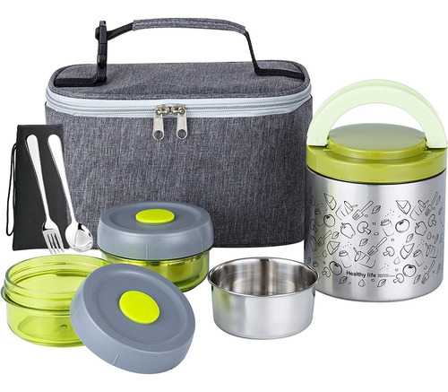 Lille Home Lunch Box Set, Un Bento/snack Box Aislado Al V...