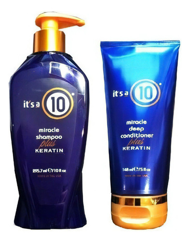  Es Un 10 Miracle Shampoo Plus Keratin 10 Oz - Deep Condition