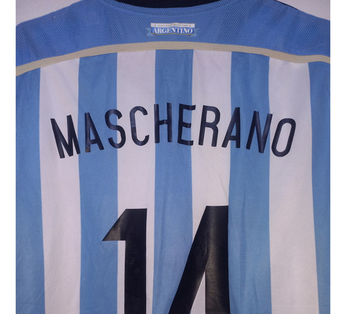 Camiseta Selección Argentina Mundial 2014 Mascherano Adizero (Usado)