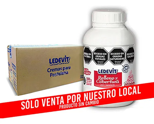 comprar Crema De Frutilla Para Rellenos Y Cobertura Ledevit 500g X8u