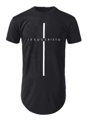 Imagem 1 de 1 de Camisa Jesus Cristo Camiseta Longline Estampas Gospel Crista