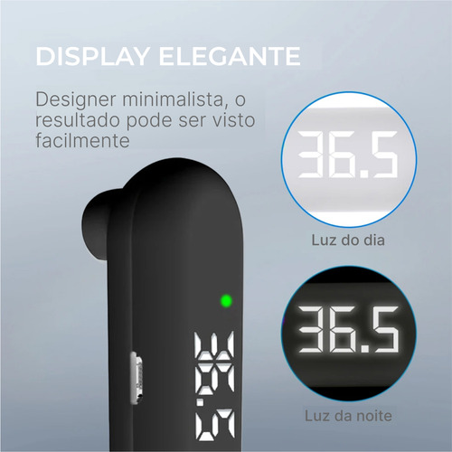 Termometro Infravermelho Digital Recarregavel De Testa Preto