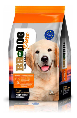 Concentrado Perro Br For Dog Puppy Raza Mediana 3 Kg