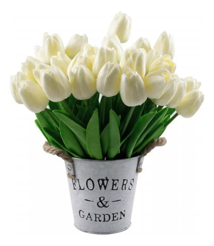 De 30pzs Flores Artificial Tulipanes Decoración Fiesta Boda
