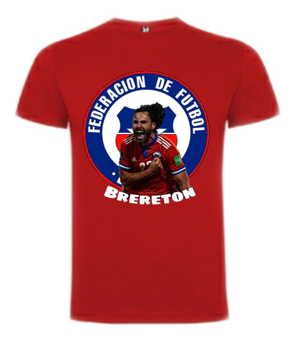 Polera Camiseta Ben Brereton Selección Chilena %100 Algodón