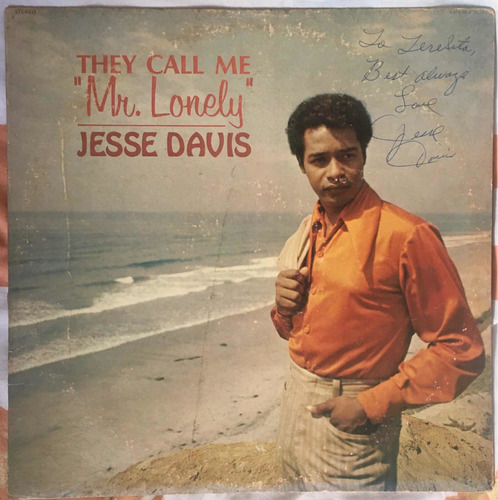 Jesse Davis - They Call Me Mr Lonely Lp Imp. Autografiado