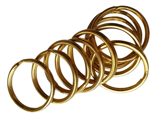 10 Piezas De Anillos De Latón De Llavero Accesorio De 25mm