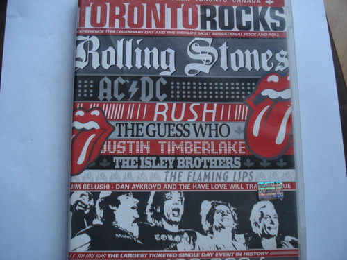Dvd Toronto Rocks Rolling Stones, Ac Dc Rush, Otros