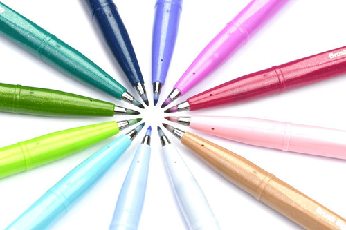 Imagen 3 de 4 de Plumin Brush Sign Pen Pentel Ses15c-m2-12est