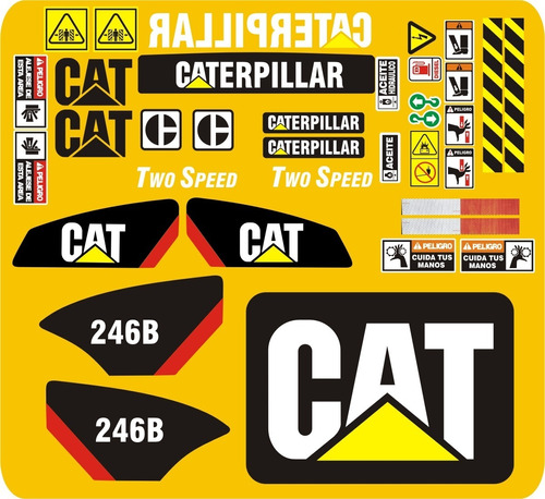 Calcomanías Para Minicargador Caterpillar 246b