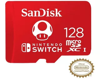 Memoria Sandisk Micro Sd 128gb Oficial Nintendo Switch Fc A