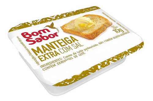 Manteiga  Blister Sache 10gr Cx 144 Un Bom Sabor -com Sal