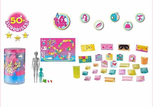 Barbie Color Reveal Pijamada 50 Sorpresas