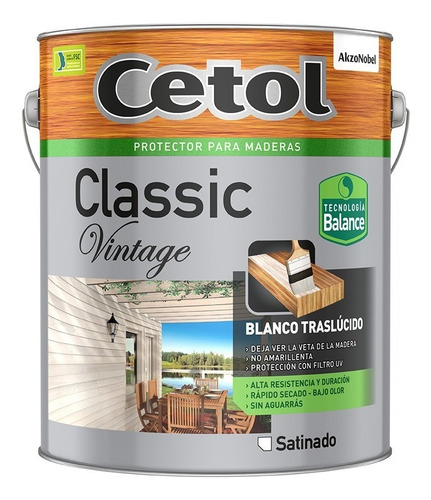 Cetol Classic Balance Vintage X 4 Lts. Blanco Traslucido