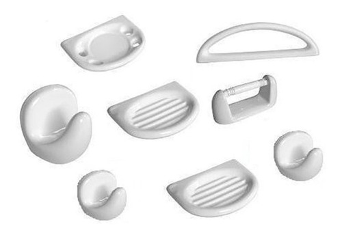 Accesorios Baño Set Kit 8 Piezas Loza Ceramica Daccord Losa