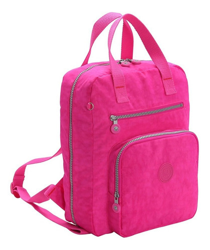 Mochila Juvenil Escolar Feminina Chenson Canvas 8781435 Rosa