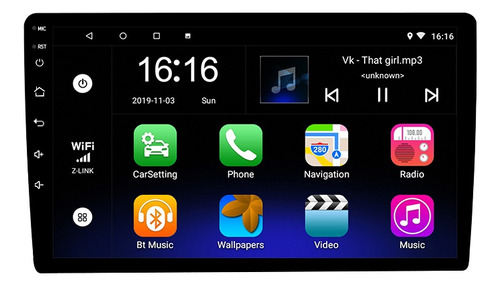 Estéreo De Coche Wifi Gps Android 9.1 2din Pantalla Templada