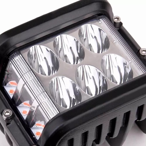 Pack X2 Auto Spot Bicolor 36w 4x4 Estrobo Blanco + Amarillo